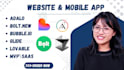 build website apps using adalo,bolt new,lovable dev ai,glide