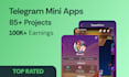 develop telegram mini app or telegram web app with react