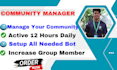 be your telegram community manager