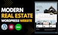 design a modern real estate wordpress website with elementor
