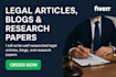 write well researched legal articles, blogs, and research papers