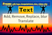 add text, replace text from photo, remove objects from video, remove image text