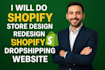 do shopify store design redesign shopify website shopify dropshipping website