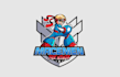 design kick butt maceman ninja warrior logo
