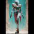 draw cyberpunk, sci fi, robot, mecha character concept art