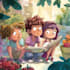 do comic style children book illustration and formatting