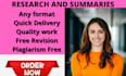 do online research and summaries