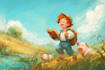create custom book cover and children book illustrations