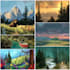 create freehand digital nature and landscape paintings