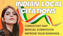 create india local citations for local SEO ranking