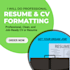 do professional resume and CV formatting