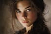 do hand draw realistic digital oil painting portrait
