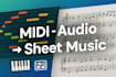 convert midi or audio into clean, professional sheet music notation