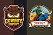 make animal mascot cowboy western logo