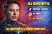 create ai short videos and bulk of tiktok videos