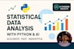 professionally do statistical data analysis using python and ai tools