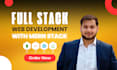 develop full stack web app using reactjs , nextjs, nodejs, mern stack