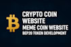 develop presale ico bep20 meme coin website landing page and crypto coin website