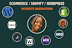 ecommerce shopify wordpress website migration transfer migrate wix to wordpress