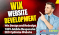 design wix website, wix website development, wix landing page,  wix expert