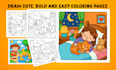 draw cute, bold and easy coloring pages