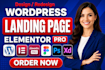 design wordpress landing page landing page design ui ux elementor landing page