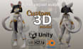 create custom 3d furry vrchat avatar, furry avatar, vr character, vrc avatar