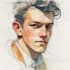 draw watercolor portrait illustration