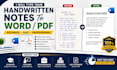 type handwritten notes and assignments into word or PDF in 24 hours