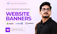 design custom website banners or hero section images
