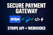 do stripe payment gateway integration with stripe API and webhooks
