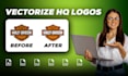 vectorize low quality pixelated logo to high resolution