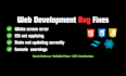 fix HTML, CSS, javascript, and react bugs in your website