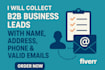 collect niche based business leads with valid emails