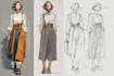 create a professional commercial fashion sketch