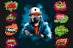 create graffiti illustration for your logo or brand