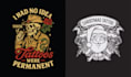 make custom skull and tattoo logo illustration