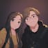 create  a anime couple character art anime