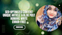 write professional SEO articles, blog posts, and web content