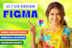 do figma design, dashboard design, app ui ux design, website ui ux design