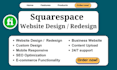 squarespace website design, custom squarespace website, squarespace developer