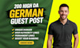 provide dr 90 plus dofollow german guest post backlinks