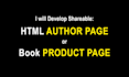 design HTML author page or book product page for authors