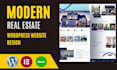 design modern real estate wordpress website with elementor