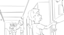 2d line art animation, 2d traditional frame by frame animation, hand drawn video