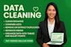 type clean merge organize format your word document excel google sheet csv data
