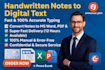 convert handwriting documents typing note pdf image to digital text paper pages