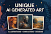 create unique ai generated images and art