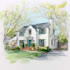 paint watercolor house portrait