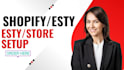 promote etsy, shopify, ebay store sales setup shopify etsy print on demand store